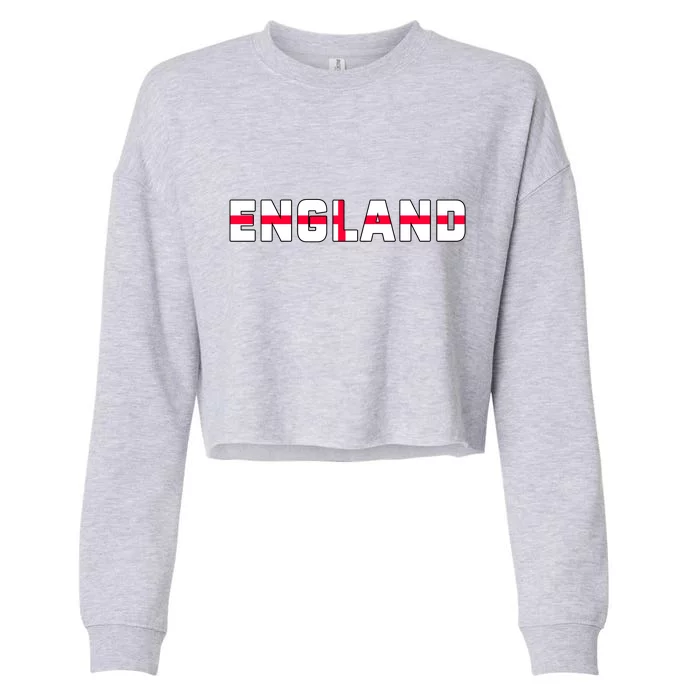 England Flag Classic Logo Cropped Pullover Crew