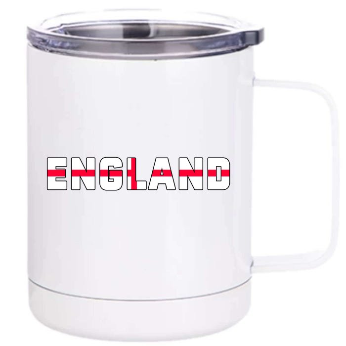 England Flag Classic Logo Front & Back 12oz Stainless Steel Tumbler Cup