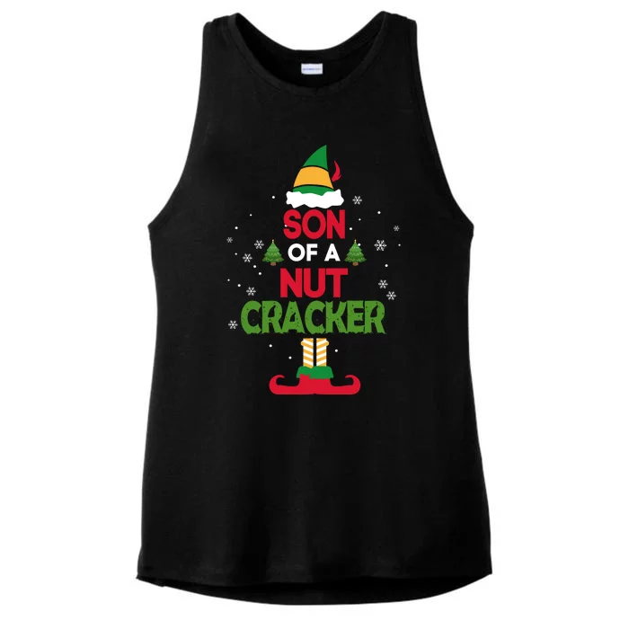 Elf Funny Christmas Son Of A Nutcracker! Ladies Tri-Blend Wicking Tank