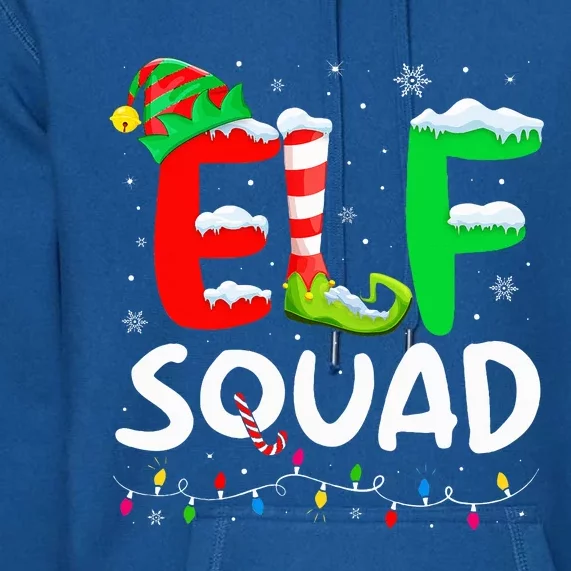 Elf Family Christmas Matching Pajamas Xmas Elf Squad Premium Hoodie