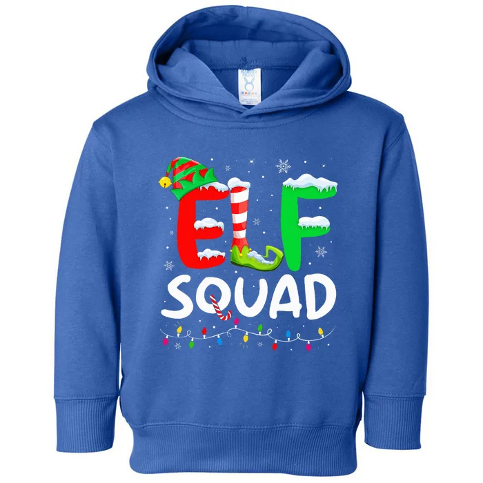 Elf Family Christmas Matching Pajamas Xmas Elf Squad Toddler Hoodie