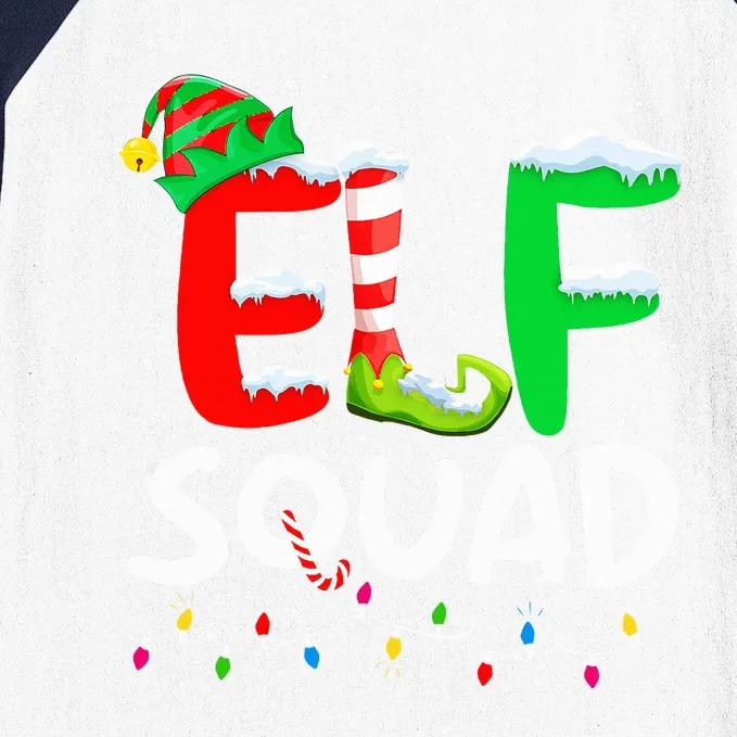 Elf Family Christmas Matching Pajamas Xmas Elf Squad Baseball Sleeve Shirt