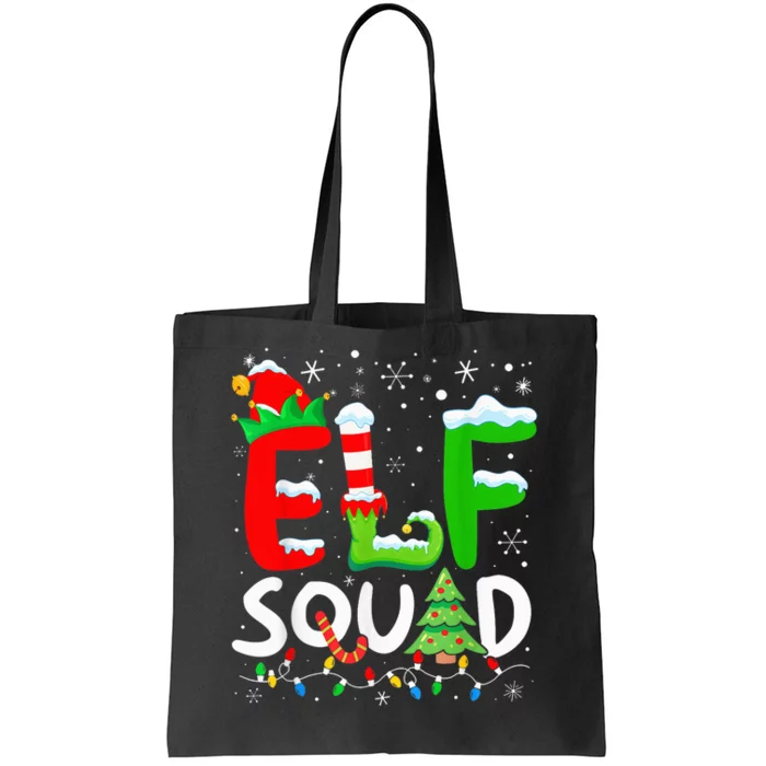 Elf Family Christmas Matching Pajamas Xmas Elf Squad Tote Bag