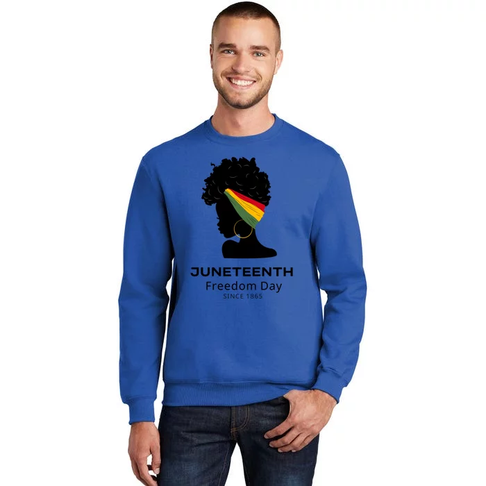 Empowering Freedom Celebrate Junenth Queen With Style Cute Gift Tall Sweatshirt