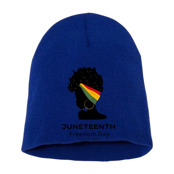 Empowering Freedom Celebrate Junenth Queen With Style Cute Gift Short Acrylic Beanie