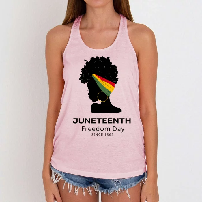 Empowering Freedom Celebrate Junenth Queen With Style Cute Gift Women's Knotted Racerback Tank