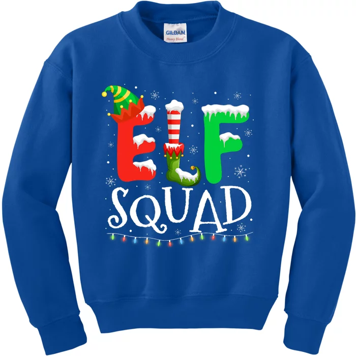 Elf Family Christmas Matching Pajamas Xmas Elf Squad Kids Sweatshirt