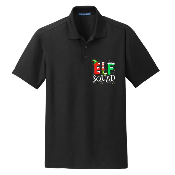 Elf Family Christmas Matching Pajamas Xmas Elf Squad Dry Zone Grid Performance Polo