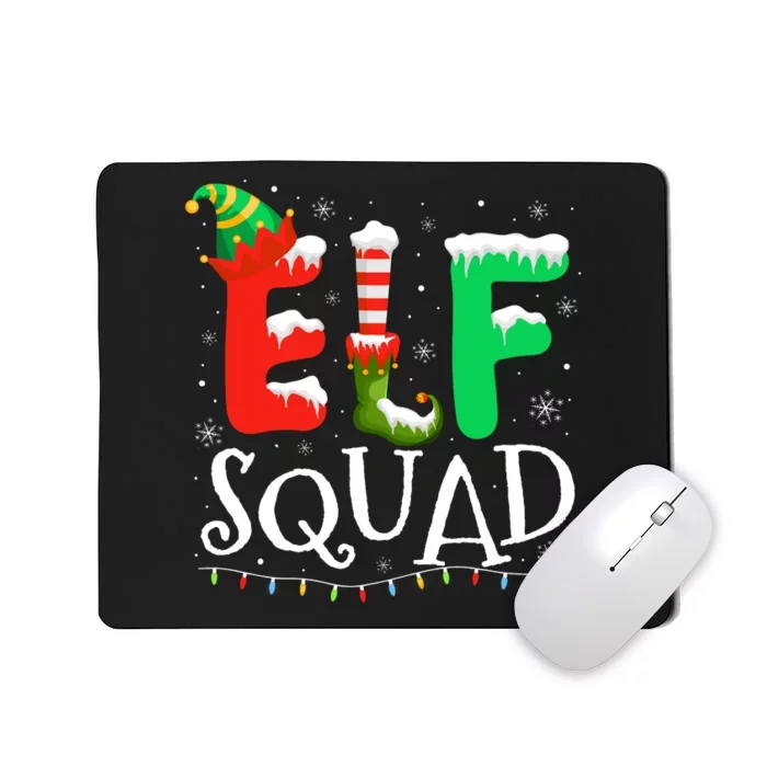 Elf Family Christmas Matching Pajamas Xmas Elf Squad Mousepad