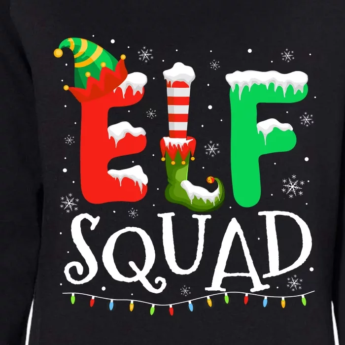 Elf Family Christmas Matching Pajamas Xmas Elf Squad Womens California Wash Sweatshirt