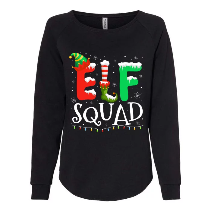 Elf Family Christmas Matching Pajamas Xmas Elf Squad Womens California Wash Sweatshirt