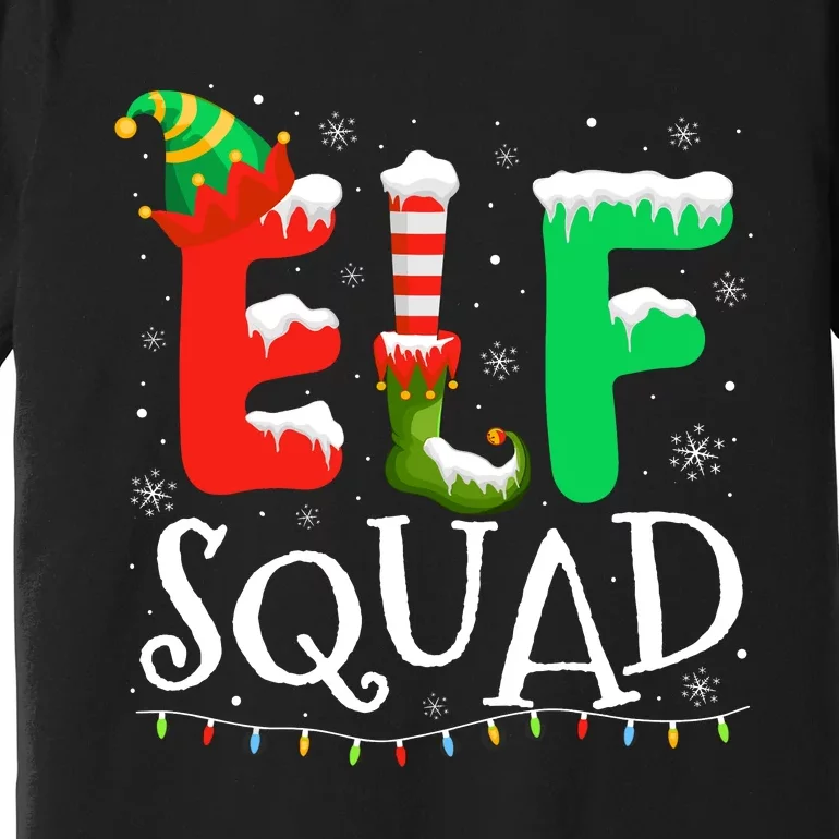 Elf Family Christmas Matching Pajamas Xmas Elf Squad Premium T-Shirt