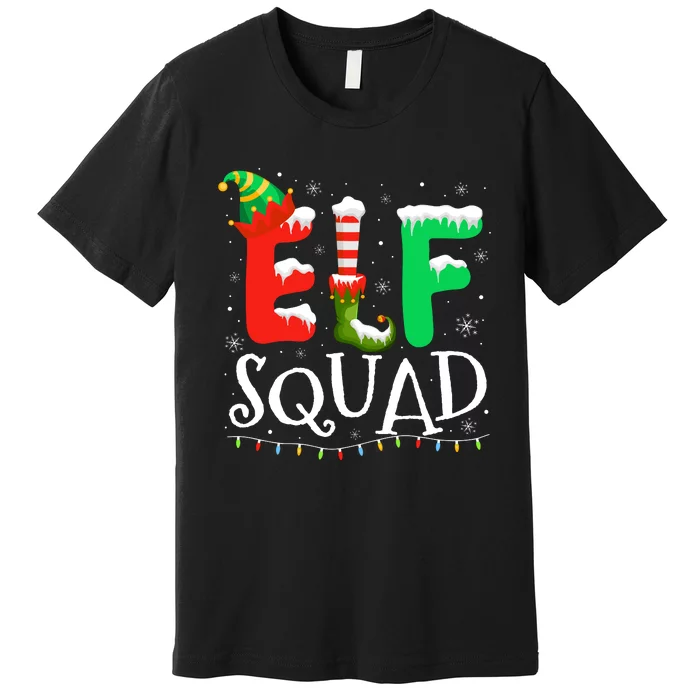 Elf Family Christmas Matching Pajamas Xmas Elf Squad Premium T-Shirt