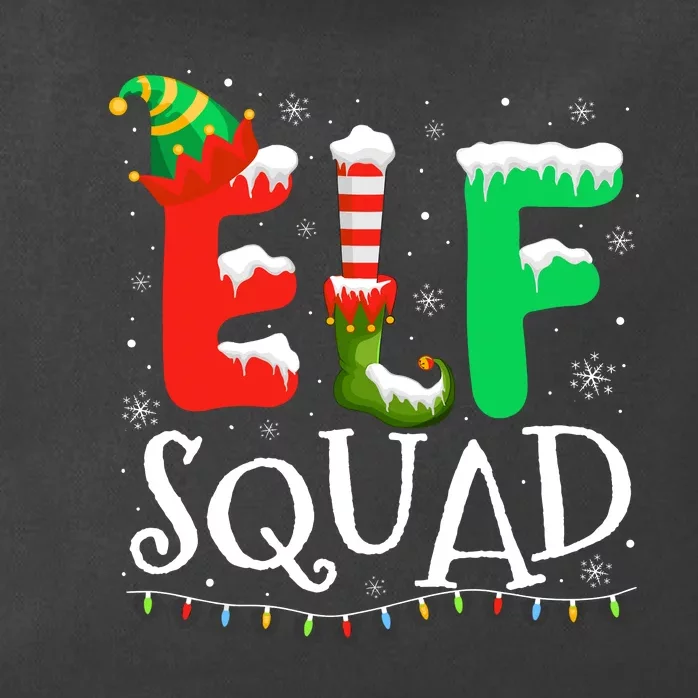 Elf Family Christmas Matching Pajamas Xmas Elf Squad Zip Tote Bag