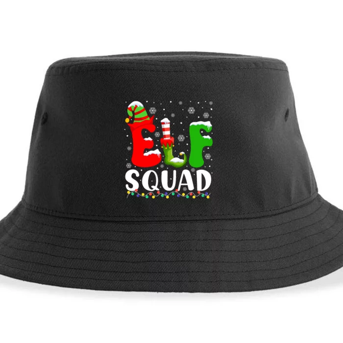 Elf Family Christmas Matching Pajamas Xmas Elf Squad Sustainable Bucket Hat