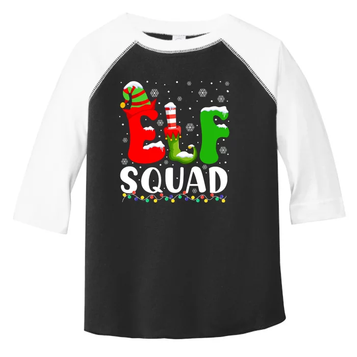 Elf Family Christmas Matching Pajamas Xmas Elf Squad Toddler Fine Jersey T-Shirt