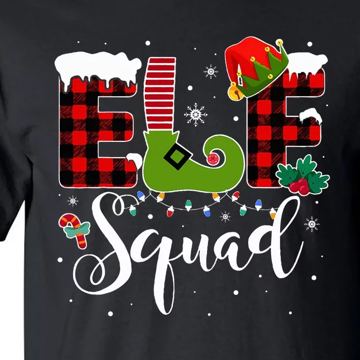 Elf Family Christmas Matching Pajamas XMas Elf Squad Tall T-Shirt