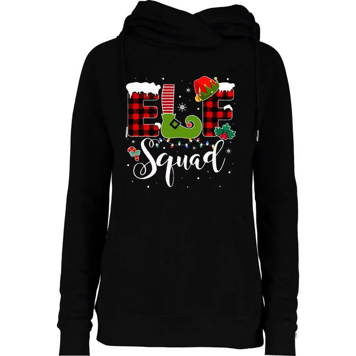 Elf Family Christmas Matching Pajamas XMas Elf Squad Womens Funnel Neck Pullover Hood