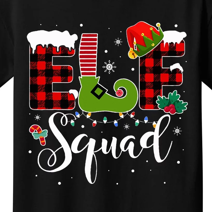 Elf Family Christmas Matching Pajamas XMas Elf Squad Kids T-Shirt