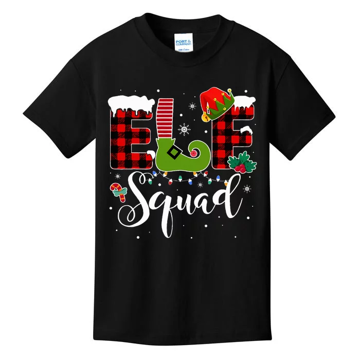 Elf Family Christmas Matching Pajamas XMas Elf Squad Kids T-Shirt