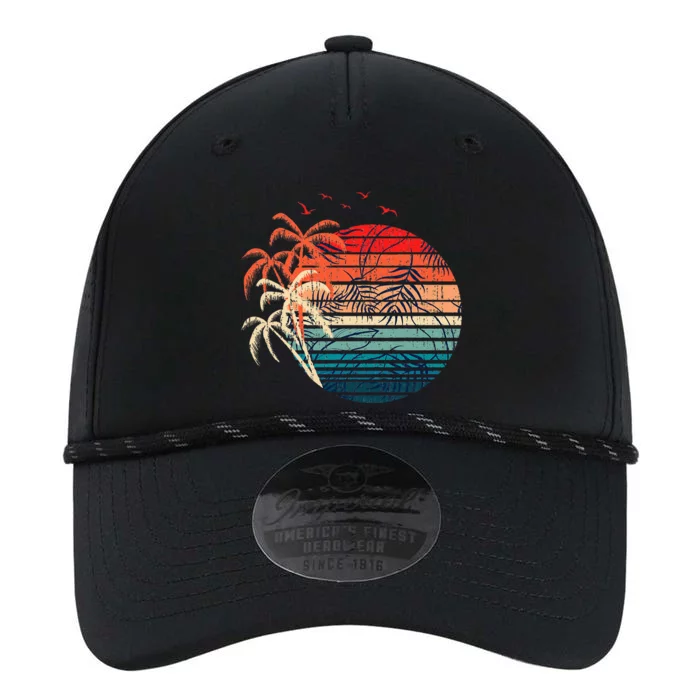 Exotic Flowers Coconut Palm Trees Retro Tropical Summer Performance The Dyno Cap