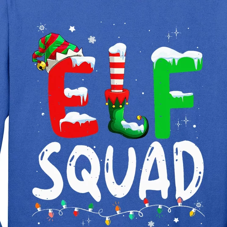 Elf Family Christmas Matching Pajamas Xmas Elf Squad Tall Long Sleeve T-Shirt