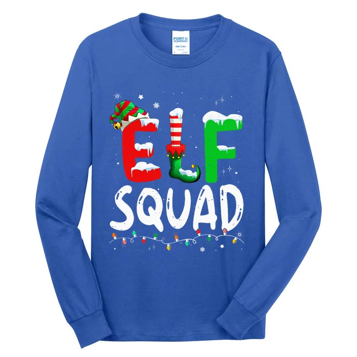 Elf Family Christmas Matching Pajamas Xmas Elf Squad Tall Long Sleeve T-Shirt