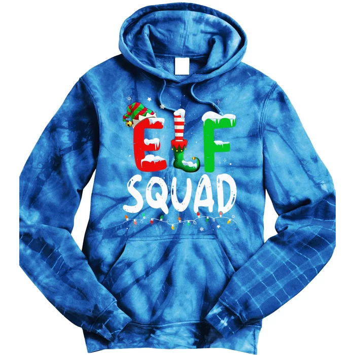 Elf Family Christmas Matching Pajamas Xmas Elf Squad Tie Dye Hoodie