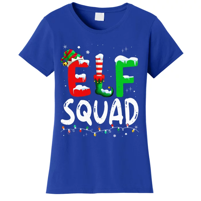 Elf Family Christmas Matching Pajamas Xmas Elf Squad Women's T-Shirt