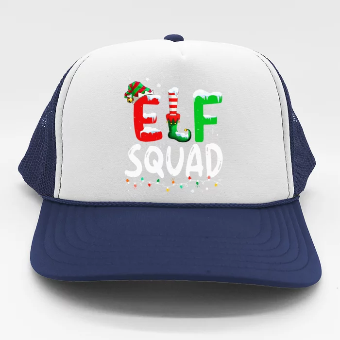 Elf Family Christmas Matching Pajamas Xmas Elf Squad Trucker Hat