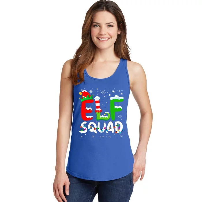 Elf Family Christmas Matching Pajamas XMas Elf Squad Ladies Essential Tank