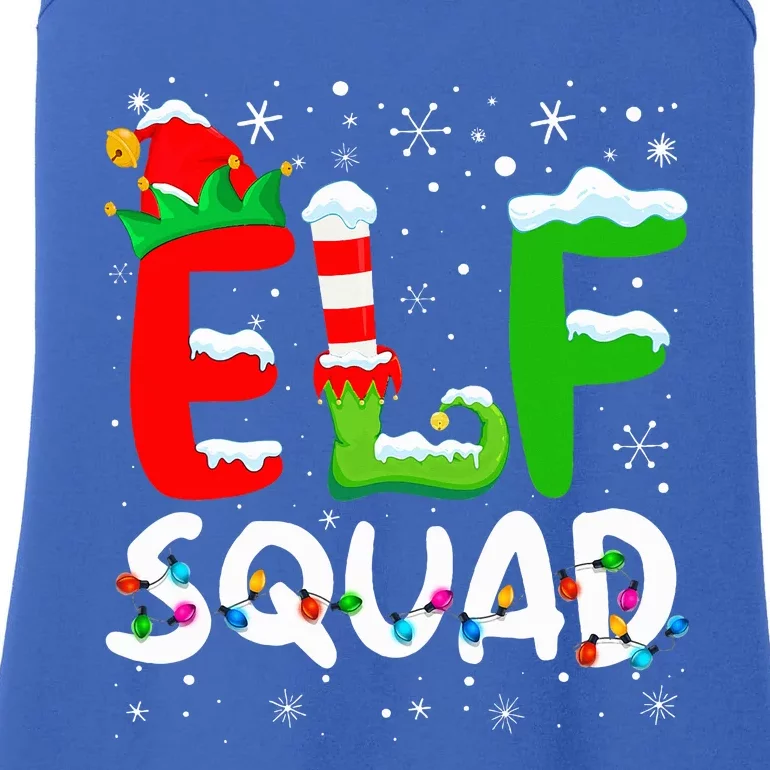 Elf Family Christmas Matching Pajamas XMas Elf Squad Ladies Essential Tank