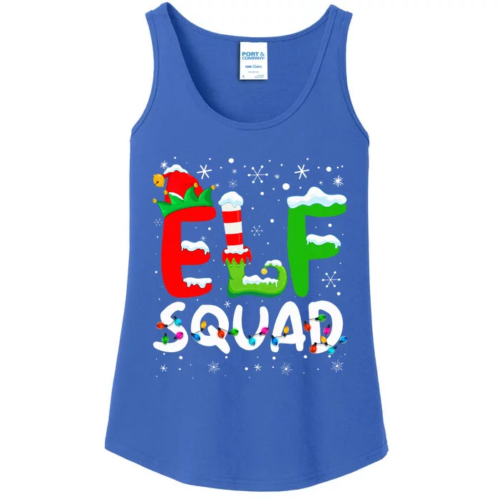 Elf Family Christmas Matching Pajamas XMas Elf Squad Ladies Essential Tank