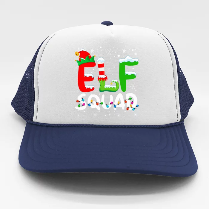 Elf Family Christmas Matching Pajamas XMas Elf Squad Trucker Hat