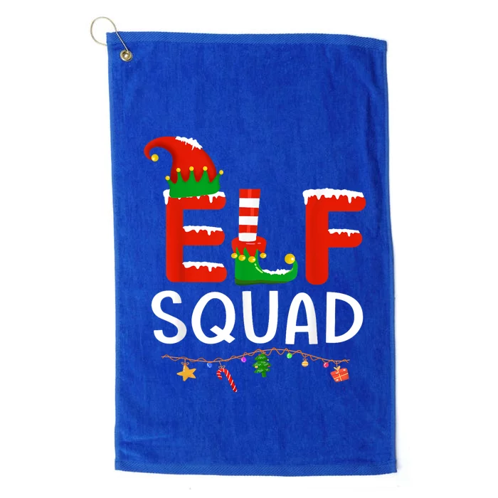 Elf Family Christmas Matching Pajamas XMas Elf Squad Platinum Collection Golf Towel