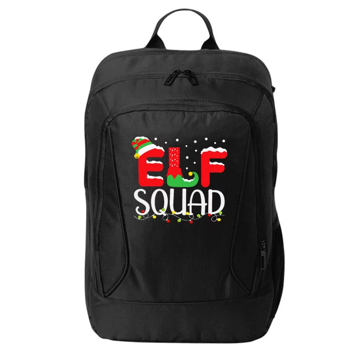 Elf Family Christmas Matching Pajamas Xmas Elf Squad City Backpack