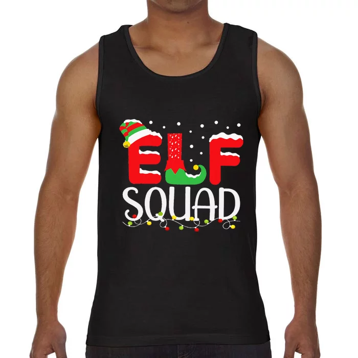 Elf Family Christmas Matching Pajamas Xmas Elf Squad Comfort Colors® Tank Top