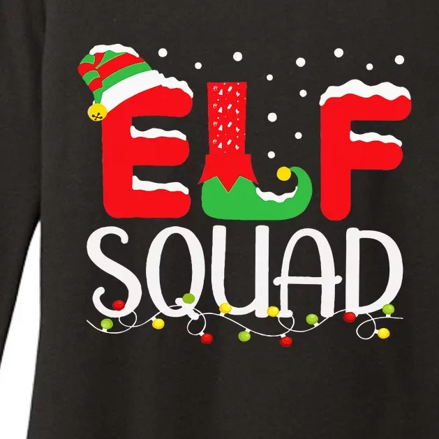 Elf Family Christmas Matching Pajamas Xmas Elf Squad Womens CVC Long Sleeve Shirt