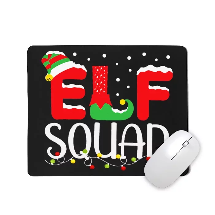 Elf Family Christmas Matching Pajamas Xmas Elf Squad Mousepad