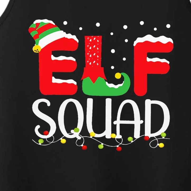 Elf Family Christmas Matching Pajamas Xmas Elf Squad Performance Tank