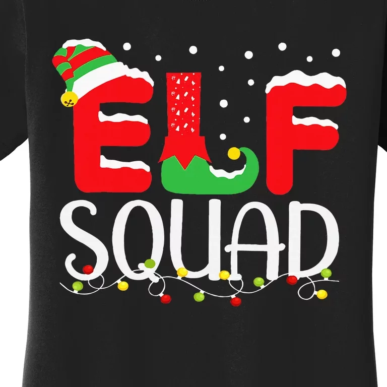 Elf Family Christmas Matching Pajamas Xmas Elf Squad Women's T-Shirt