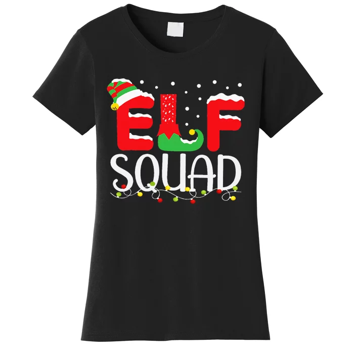 Elf Family Christmas Matching Pajamas Xmas Elf Squad Women's T-Shirt