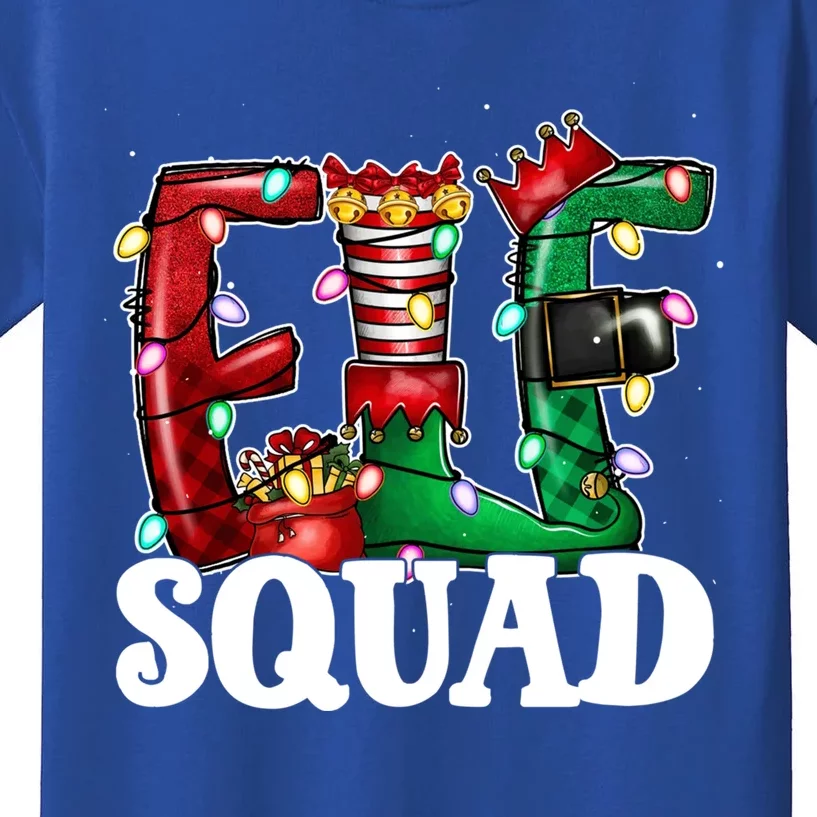 Elf Family Christmas Matching Pajamas Xmas Funny Elf Squad Meaningful Gift Kids T-Shirt