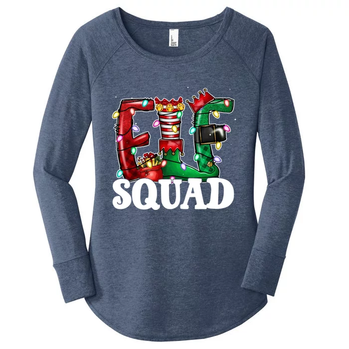 Elf Family Christmas Matching Pajamas Xmas Funny Elf Squad Meaningful Gift Women's Perfect Tri Tunic Long Sleeve Shirt