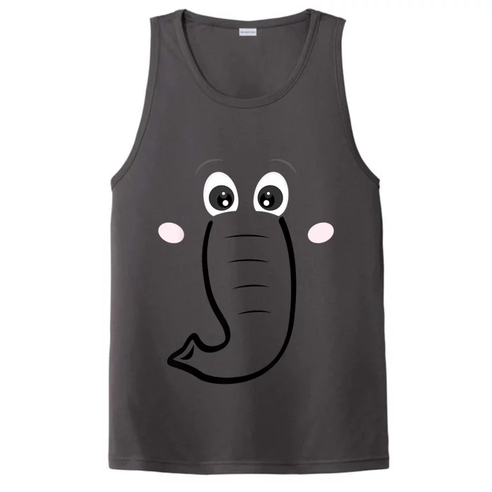 Elephant Face Cartoon Style Easy Halloween Costume Performance Tank