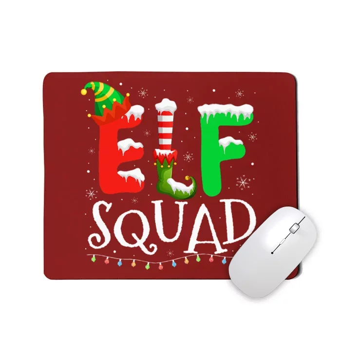 Elf Family Christmas Matching Pajamas Xmas Elf Squad Mousepad