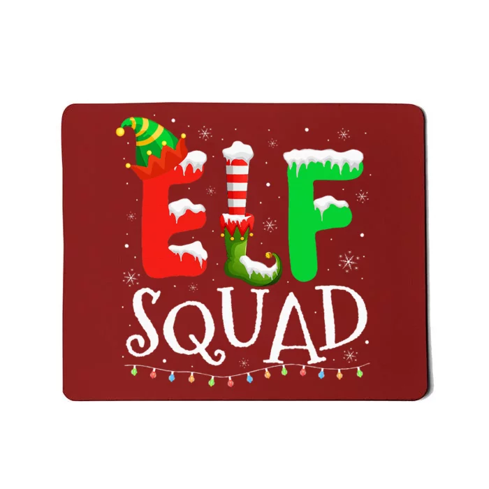 Elf Family Christmas Matching Pajamas Xmas Elf Squad Mousepad