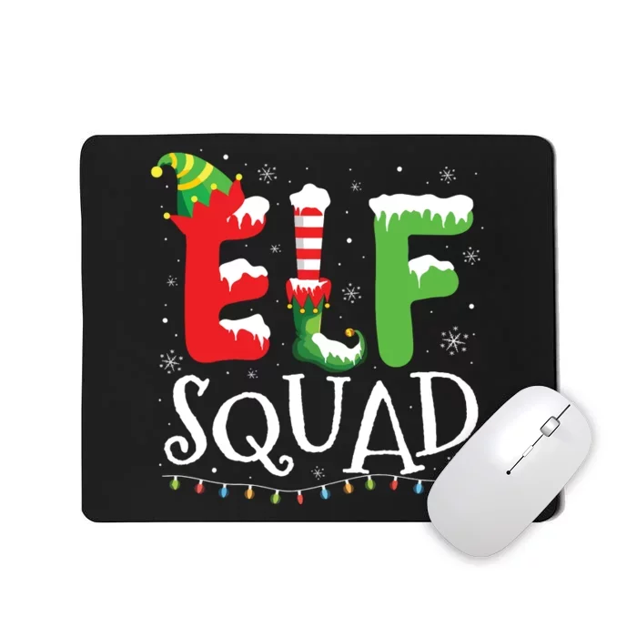 Elf Family Christmas Matching Pajamas Xmas Elf Squad Mousepad