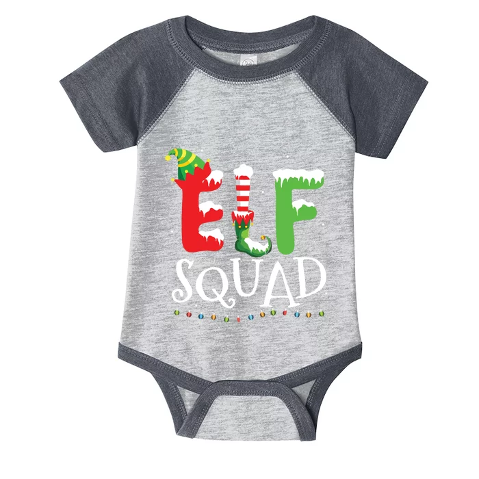 Elf Family Christmas Matching Pajamas Xmas Elf Squad Infant Baby Jersey Bodysuit