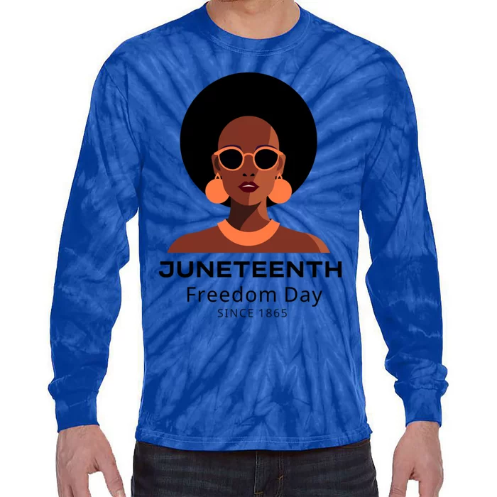 Empowering Freedom Celebrate Junenth Queen With Style Gift Tie-Dye Long Sleeve Shirt